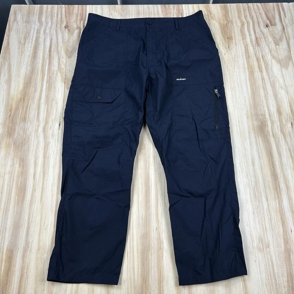 Rohan Action Bags Mens 38x27 Short Navy Blue Walking Trousers Hiking Cargo Pants